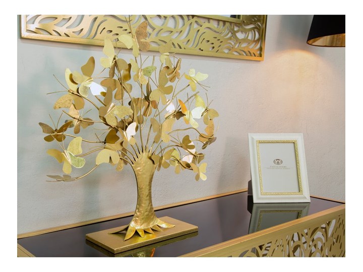 Dekoracja w złotym kolorze Mauro Ferretti Tree of Life, wysokość 60 cm Pomieszczenie Pokój nastolatka