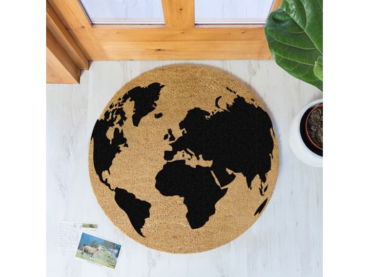Okrągła wycieraczka z naturalnego włókna kokosowego Artsy Doormats Gloge, ⌀ 70 cm Włókno kokosowe Kategoria Wycieraczki