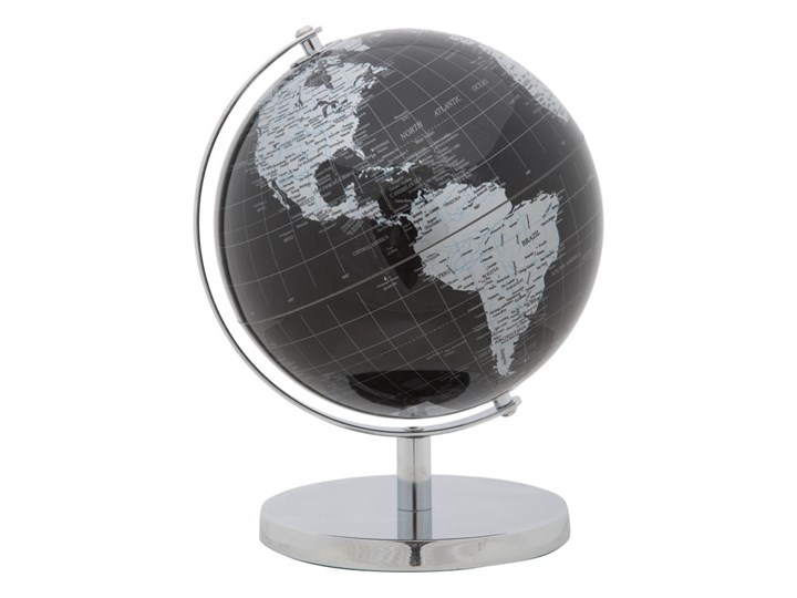 Czarny globus dekoracyjny Mauro Ferretti Tworzywo sztuczne Globusy Kategoria Figury i rzeźby
