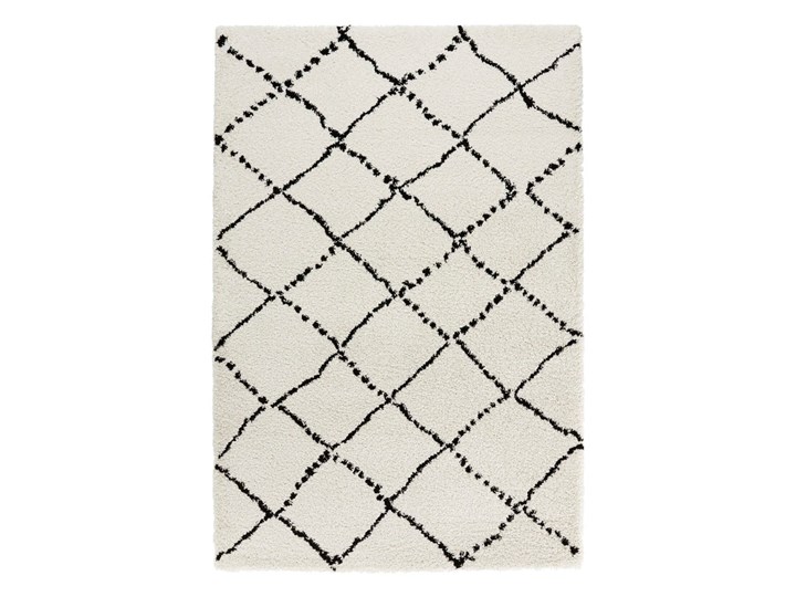 Beżowo-czarny dywan Mint Rugs Hash, 200x290 cm Syntetyk Wzór Geometryczny Prostokątny Dywany Juta Pomieszczenie Salon