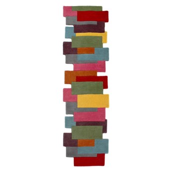 Kolorowy wełniany chodnik Flair Rugs Collage, 60x230 cm