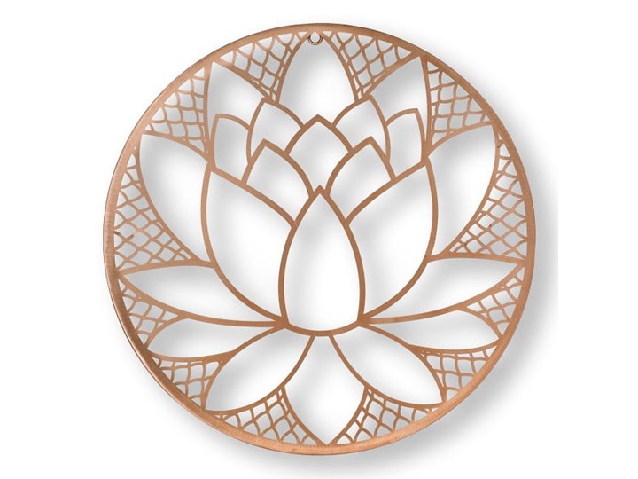 Metalowa dekoracja ścienna w kształcie kwiatu lotosu Graham & Brown Lotus Blossom Pomieszczenie Pokój nastolatka Pomieszczenie Salon