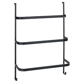 Czarny wieszak na ręczniki Wenko Towel Holder Black, 21x54 cm