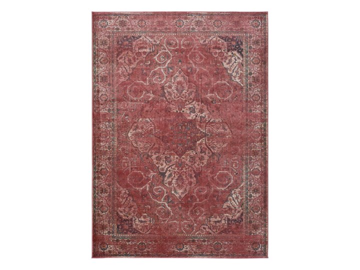 Czerwony dywan z wiskozy Universal Lara Rust, 60x110 cm Wełna Wiskoza Dywany Bawełna Chodniki Prostokątny Pomieszczenie Sypialnia
