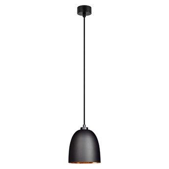 Czarna lampa wisząca z wnętrzem w kolorze miedzi Sotto Luce Awa