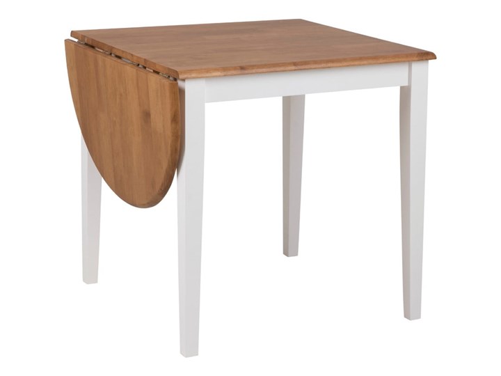 Brązowo-biały stół do jadalni z kauczukowca z opuszczanym blatem Actona Brisbane Długość 115 cm Drewno Kategoria Stoły kuchenne Szerokość 115 cm Styl Vintage