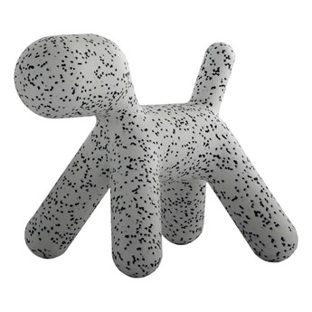 Szaro-czarne dziecięce krzesełko w kształcie pieska Magis Puppy, wys. 34,5 cm