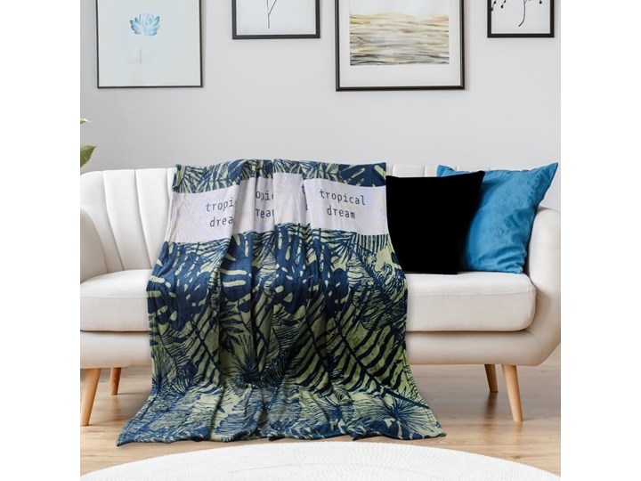 Koc z mikrowłókna DecoKing Jungle Rainforest, 150x200 cm Mikrofibra Poliester Kategoria Koce i pledy
