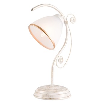 Biały lampa stołowa LAMKUR Retro