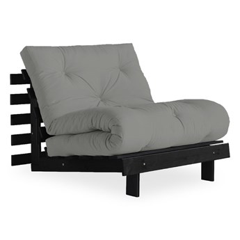 Fotel rozkładany z szarym pokryciem Karup Design Roots Black/Grey