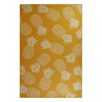 Żółty dywan odpowiedni na zewnątrz Floorita Ananas, 133x190 cm