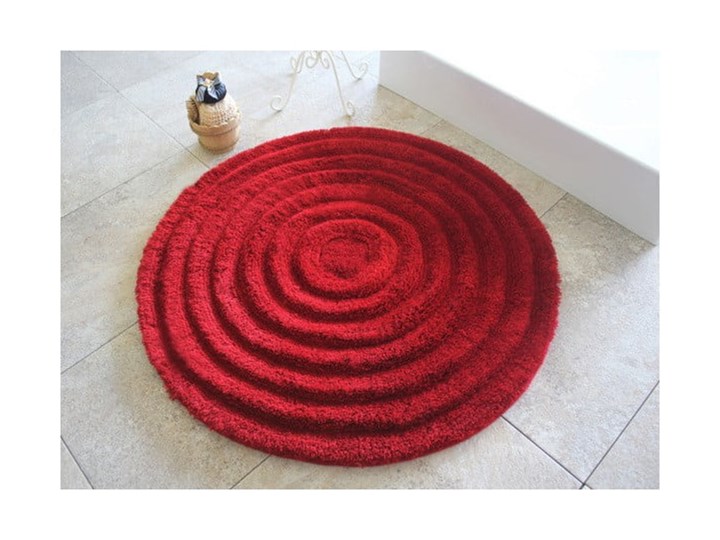 Dywanik łazienkowy Round Red, Ø 90 cm Kategoria Dywaniki łazienkowe Okrągły Kolor Czerwony