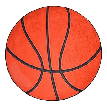 Pomarańczowy antypoślizgowy dywan dziecięcy Conceptum Hypnose Basketball, ø 140 cm
