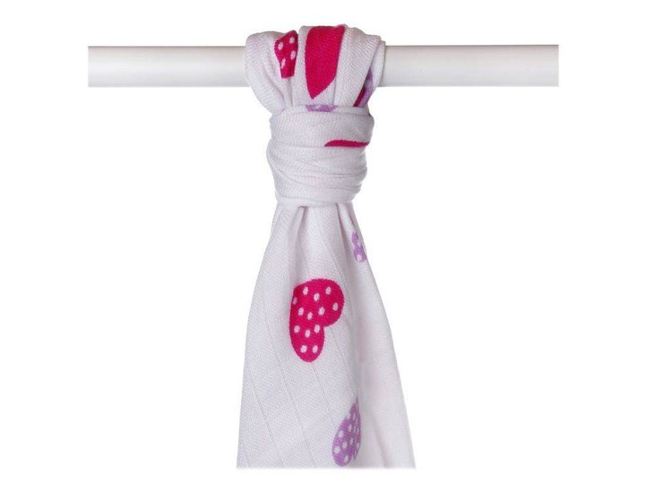 Ręcznik bambusowy XKKO BMB 90x100 - Lilac Hearts