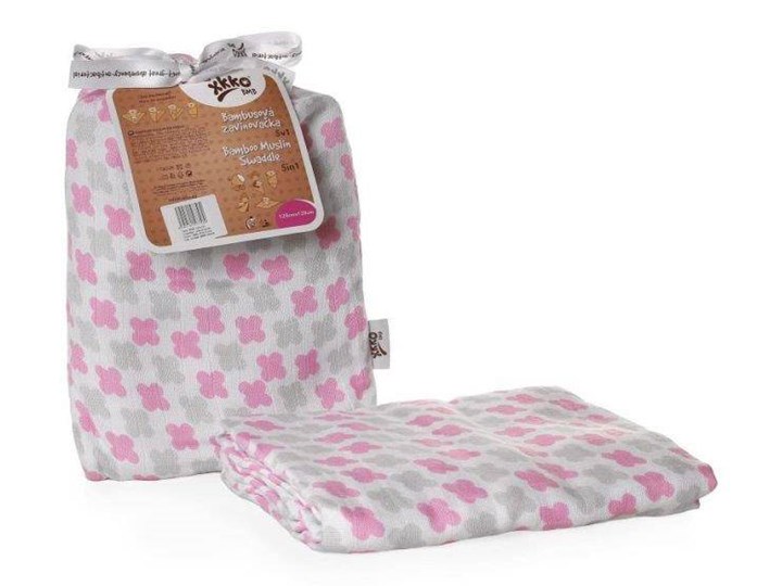 Bambusowy muślinowy otulacz XKKO BMB 120x120 - Scandinavian Baby Pink
