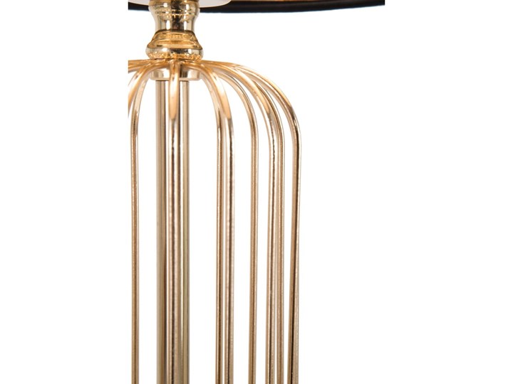 Lampa stołowa w kolorze czarno-złotym Mauro Ferretti Glam Towy, wysokość 51 cm Lampa z abażurem Lampa z kloszem Kolor Czarny