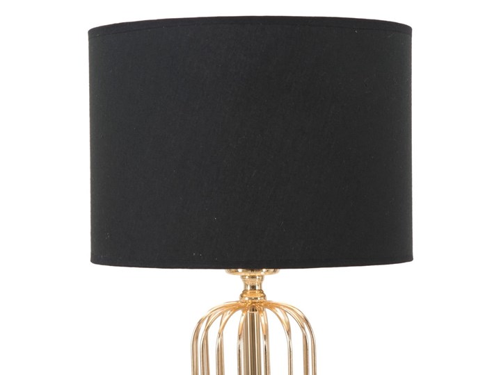 Lampa stołowa w kolorze czarno-złotym Mauro Ferretti Glam Towy, wysokość 51 cm Lampa z kloszem Lampa z abażurem Kolor Czarny Kategoria Lampy stołowe