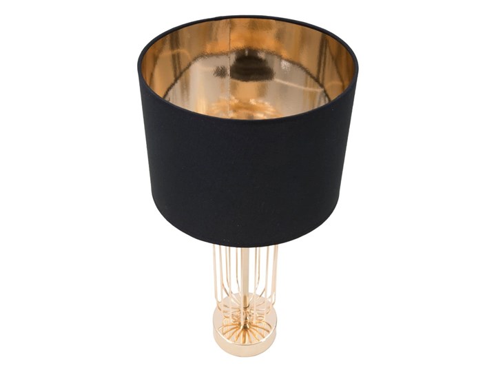 Lampa stołowa w kolorze czarno-złotym Mauro Ferretti Glam Towy, wysokość 51 cm Lampa z kloszem Kolor Czarny Lampa z abażurem Kategoria Lampy stołowe
