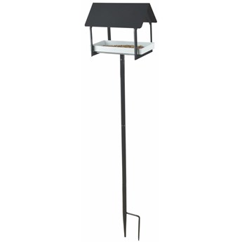 Antracytowa metalowa budka dla ptaków ze szpikulcem Esschert Design, wys. 126 cm