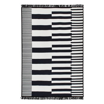 Czarny-biały dywan dwustronny Klotho, 120x180 cm