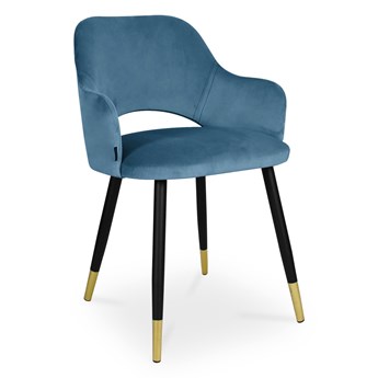 Bettso krzesło MARCY / niebieski / noga czarno-złota / MG33