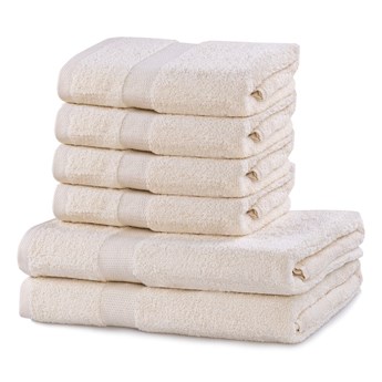 Zestaw 6 szarobeżowych bawełnianych ręczników DecoKing Marina