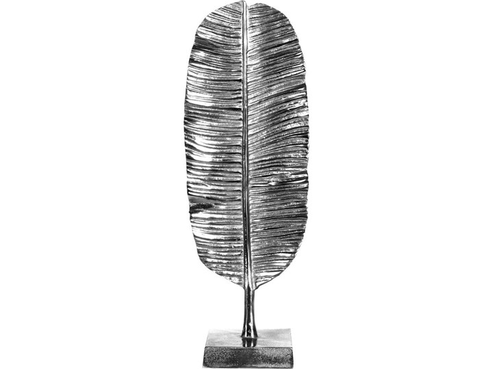 Dekoracja Figurka Lisc Metal Kolor Szary