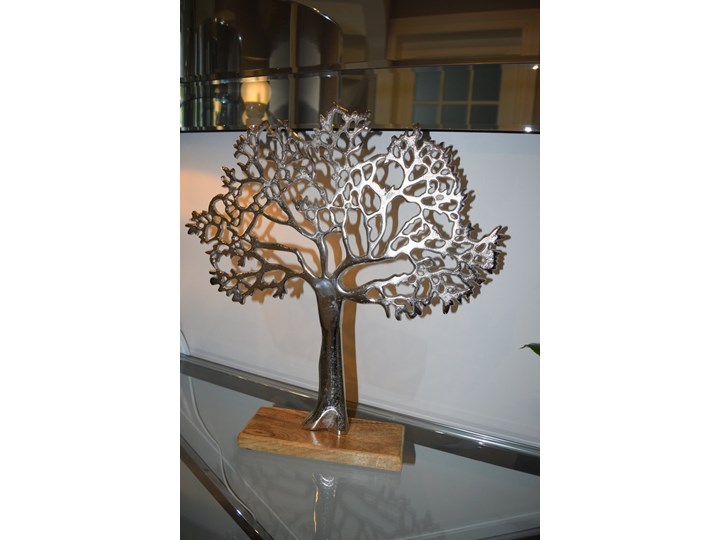 Dekoracja Figurka Drzewko Szczescia Drewno Metal Kategoria Figury i rzeźby