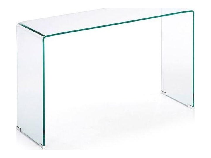 Konsola Burano szklana 125 x 78 cm Głębokość 40 cm Szerokość 125 cm Szkło Kolor Biały Kategoria Konsole