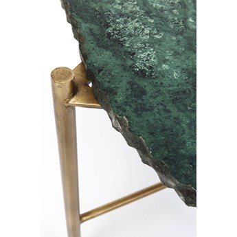 Stolik kawowy Piedra 76x72 cm zielony marmur
