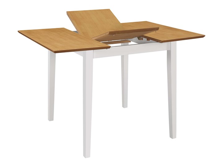 vidaXL Rozsuwany stół jadalniany, biały, (80-120) x 80 x 74 cm, MDF Kolor Brązowy Drewno Płyta MDF Długość(n) 80 cm