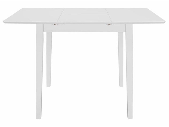 vidaXL Rozsuwany stół jadalniany, biały, (80-120) x 80 x 74 cm, MDF Płyta MDF Szerokość(n) 80 cm Drewno Kształt blatu Kwadratowy