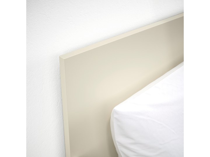 IKEA GURSKEN Rama łóżka, zagłówek, jasnobeżowy/Luröy, 140x200 cm Łóżko drewniane Zagłówek Z zagłówkiem