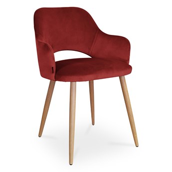 Bettso krzesło MARCY / czerwony / noga dąb / MG31