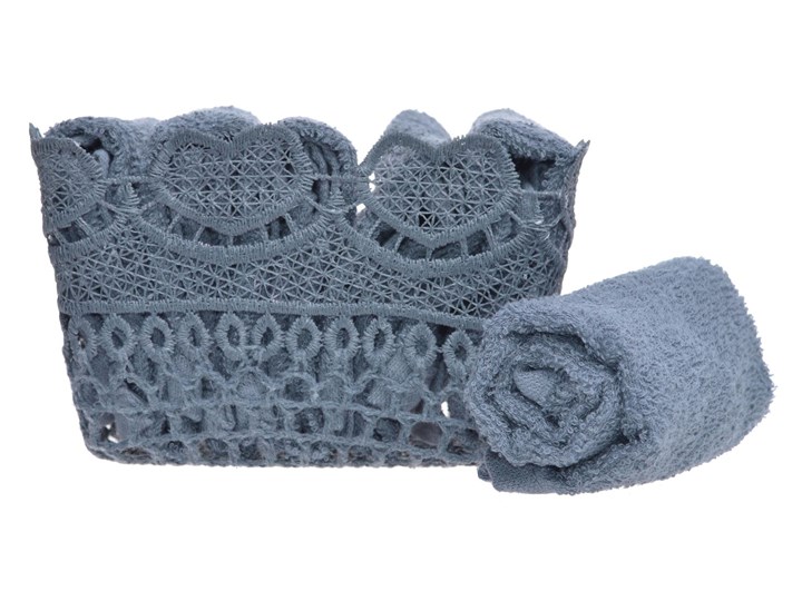Zestaw ręczników w koszyku Pagwa 6 szt. 30x30 cm Dziecięce Bawełna Ręcznik do rąk Komplet ręczników Kolor Szary