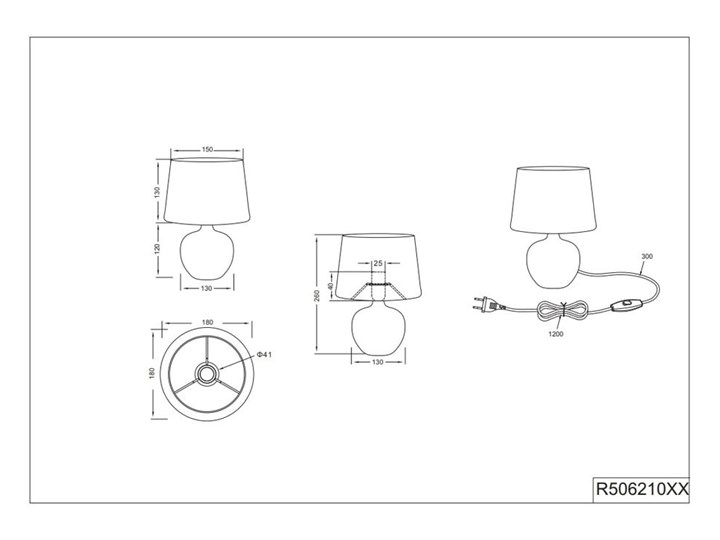 Czarna lampa stołowa z ceramiki i tkaniny Trio Luxor, wys. 26 cm Lampa z abażurem Styl Nowoczesny