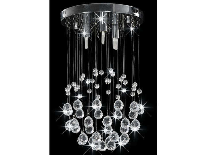 Kryształowa lampa sufitowa w stylu glamour - EX94-Selex Lampa z kryształkami Kolor Srebrny