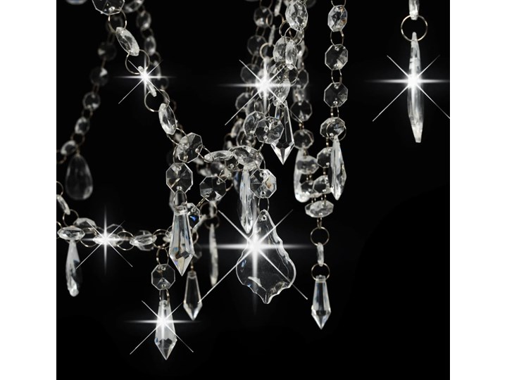 Biały świecznikowy żyrandol kryształowy - EX98-Antos Lampa z kryształkami Styl Glamour