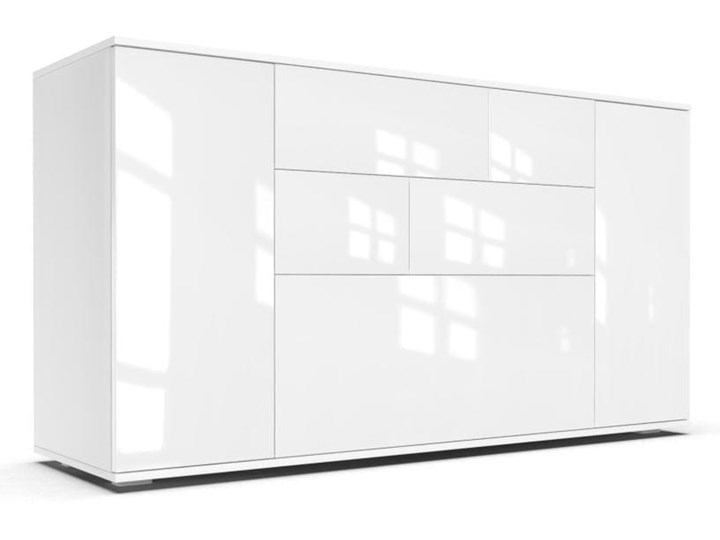 Komoda do salonu Carla 2D biały połysk - Meb24.pl Wysokość 75 cm Wysokość 30 cm Drewno Styl Nowoczesny Głębokość 30 cm Szerokość 70 cm Szerokość 152 cm Głębokość 34 cm Głębokość 37 cm Kategoria Komody