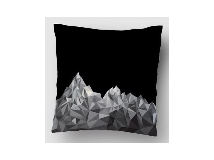 Góry Black Grey Poszewka dekoracyjna Poliester Kwadratowe 40x40 cm Dzianina Wzór Z nadrukiem