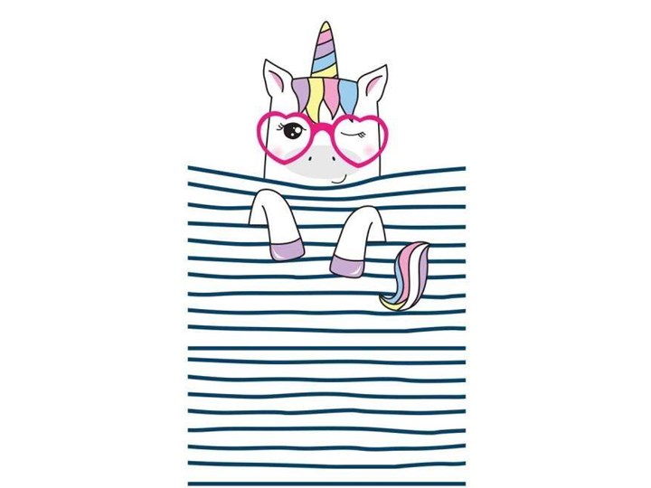 Ręcznik plażowy prostokątny mały 150x70 Stripes Unicorn REC47WZ8