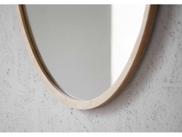 LUSTRO SCANDI WOOD Ścienne Lustro z ramą Okrągłe Pomieszczenie Sypialnia