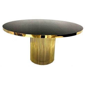 STÓŁ OKRĄGŁY NOGA METALOWA KOLOR DO WYBORU BLAT SZKŁO BOCARO 150x150x75cm