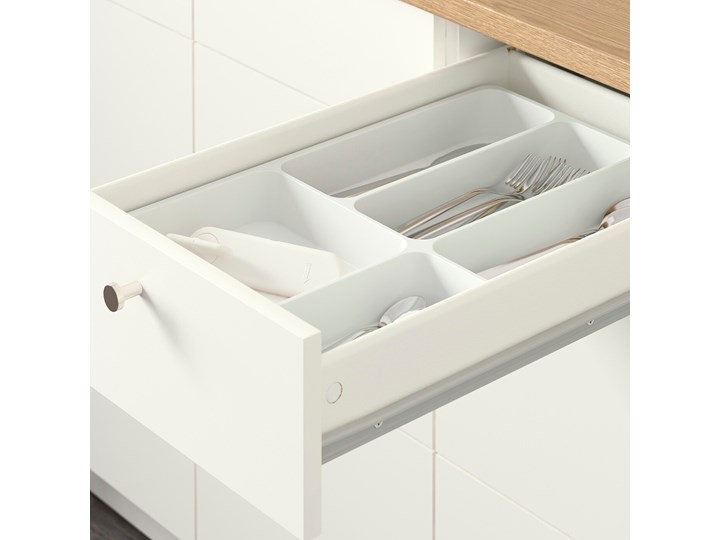 IKEA KNOXHULT Kuchnia narożna, biały, 183x122x91 cm Kategoria Zestawy mebli kuchennych Zestawy gotowe Kolor Beżowy