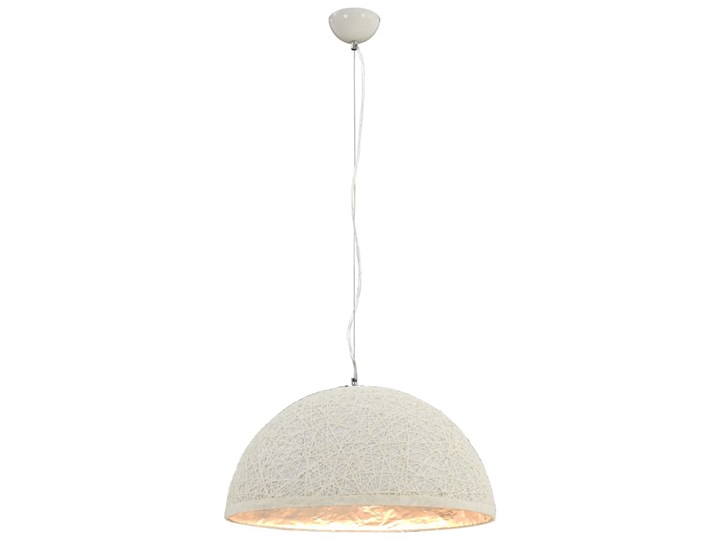 Biało-srebrna lampa wisząca w stylu skandynawskim - EX110-Melita Tkanina Lampa z kloszem Kolor Biały
