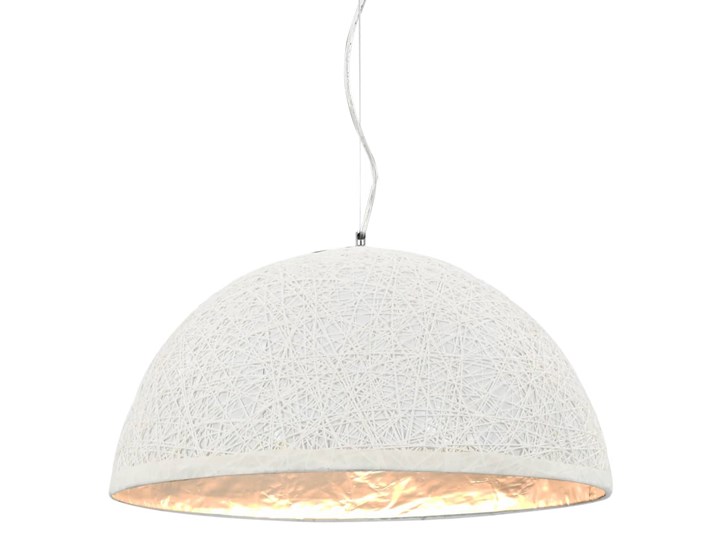 Biało-srebrna lampa wisząca w stylu skandynawskim - EX110-Melita Tkanina Lampa z kloszem Kolor Biały