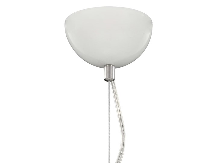 Biało-srebrna lampa wisząca w stylu skandynawskim - EX110-Melita Lampa z kloszem Tkanina Kolor Szary