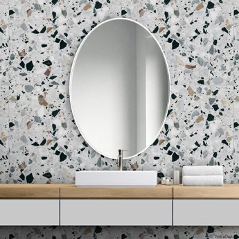 LUSTRO SCANDI SLIM OWALNE BIAŁE