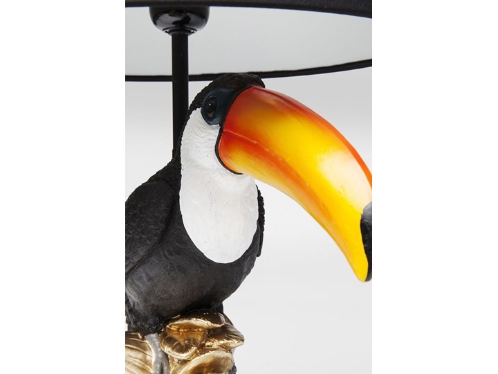 Lampa stołowa Toucan 50x28 cm Lampa z abażurem Stal Kolor Czarny