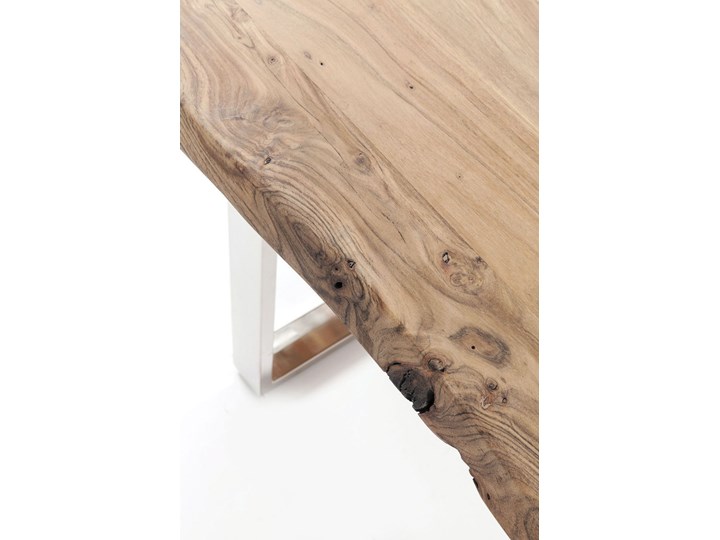 Stół Harmony 160x80 cm akacja nogi chromowe matowe Drewno Stal Kształt blatu Prostokątny